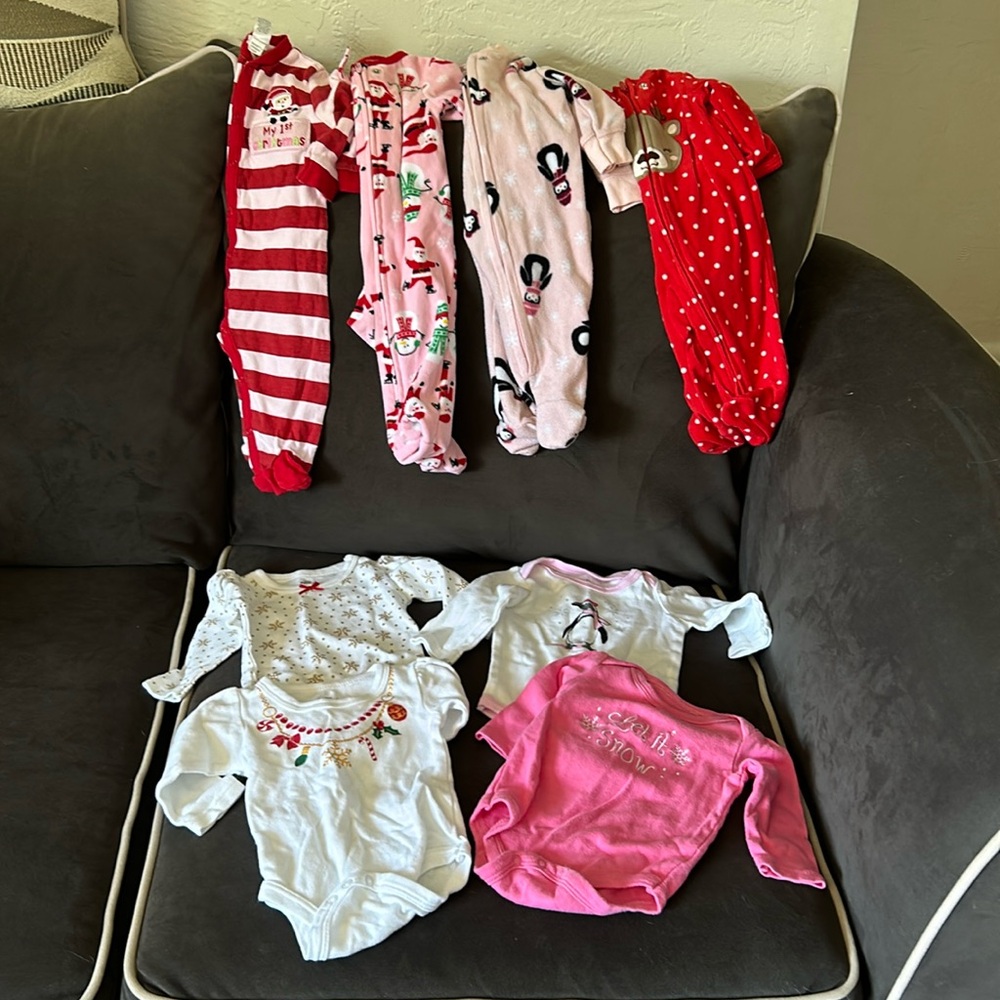 Baby girl size 0-3 and 3 months winter bundle
